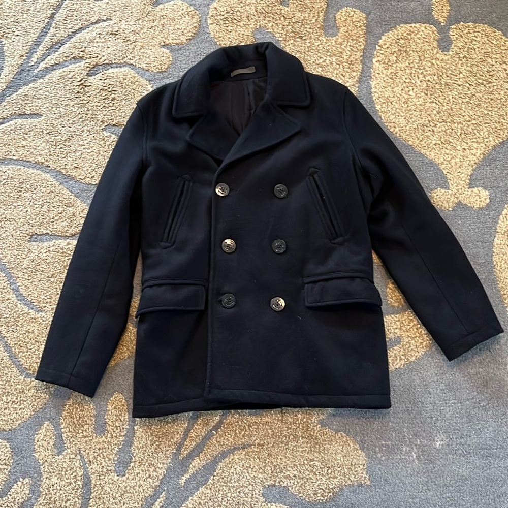 Men’s Black Old Navy Double-Breasted Peacoat